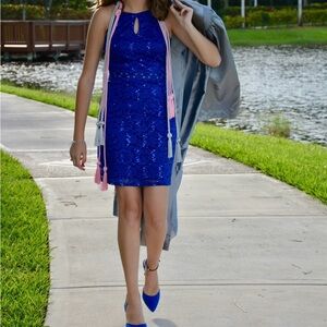 I.N. San Francisco Royal Blue Sequin Mini Dress